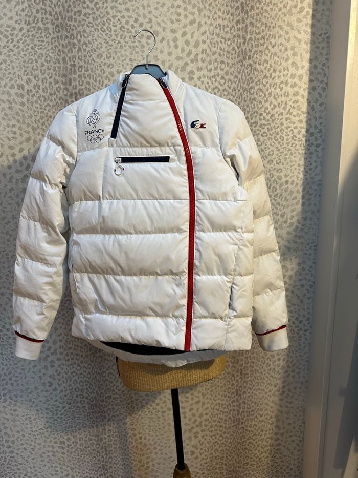 Doudoune Lacoste blanche taille XS  jeux olympique 2018