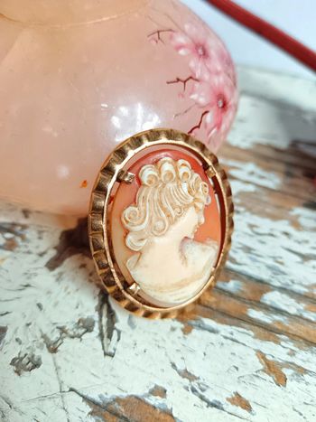 Broche Camée plaque or | Vintage