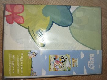 Parure de lit bluey taille 140/200 cm taille oreiller 63/63 cm