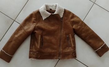 Blouson aviateur imitation daim intérieur sherpa