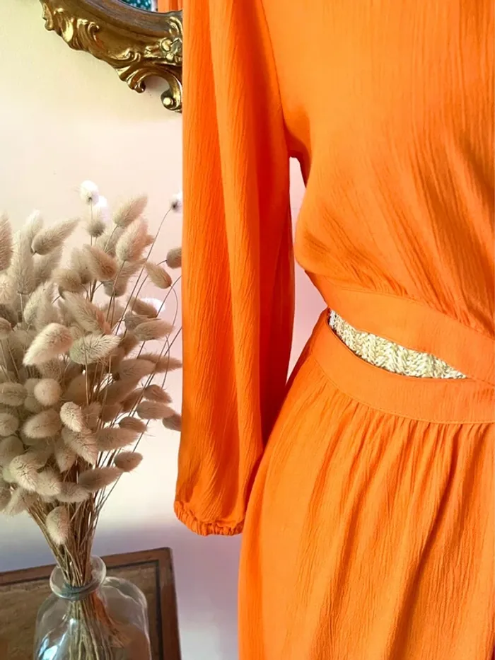 Robe Éclatante en Orange – Etam – Taille M – Neuf avec Étiquette - photo numéro 12