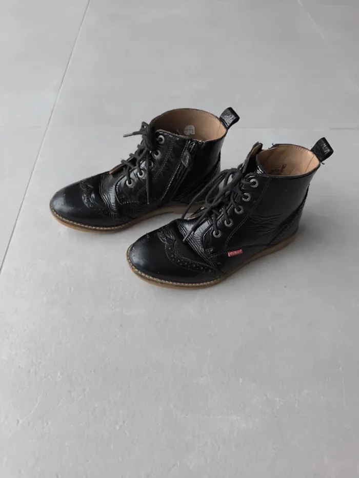 Kickers - bottines vernies noires - fille 33 - photo numéro 2