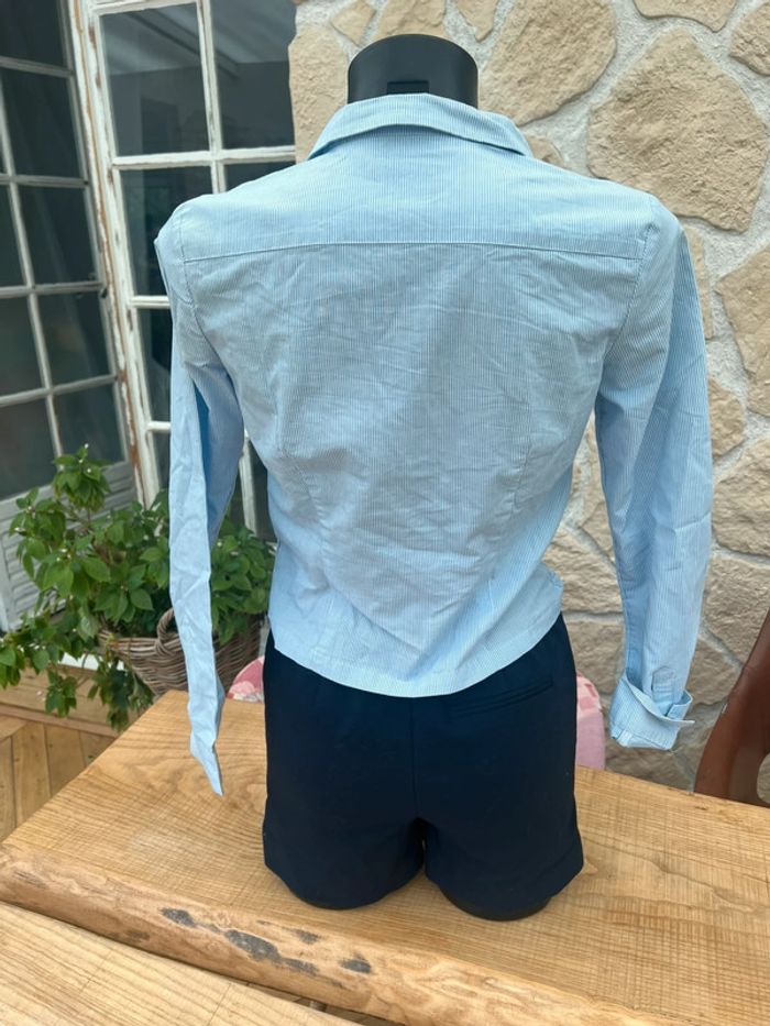 Ensemble kiabi XS S 34 36 chemise bleu short tailleur femme - photo numéro 3
