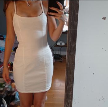 Robe en denim blanc