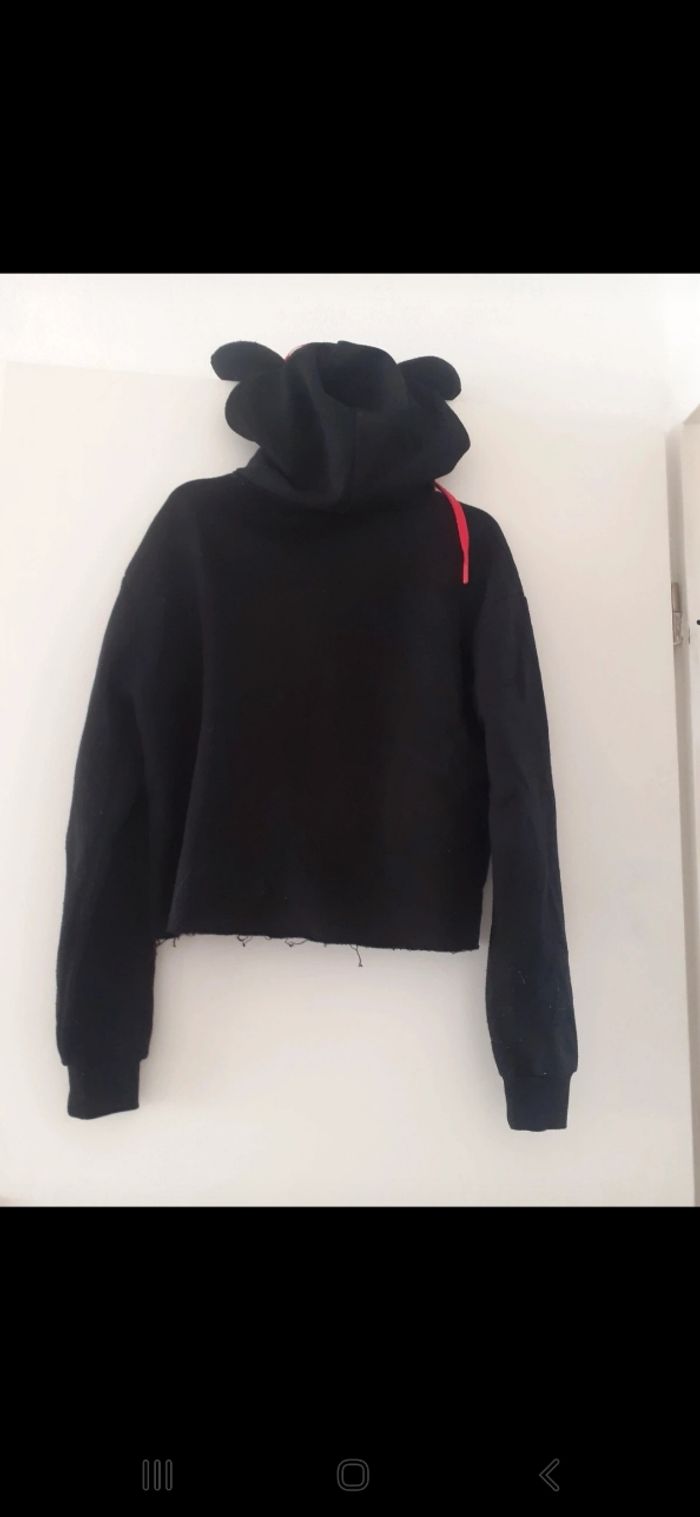 Pull minnie à capuche avec oreille et nœud - photo numéro 3