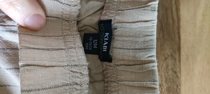 Pantalon souple crème à rayures kiabi - photo numéro 2