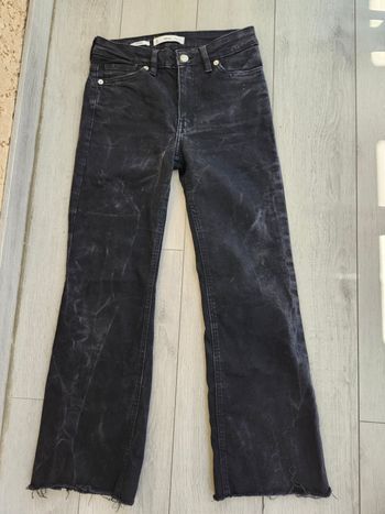 Jean droit Mango noir effet délavé taille S