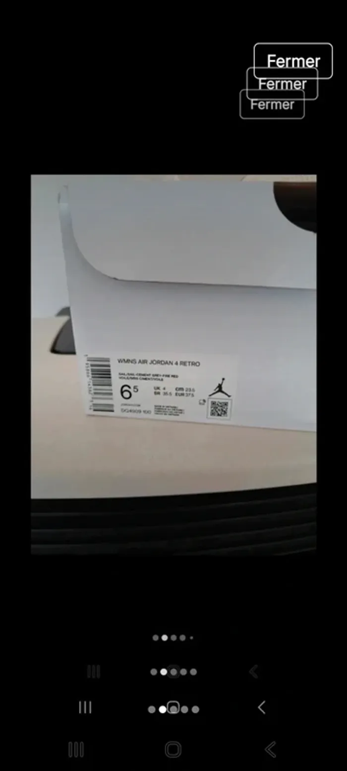 AIR Jordan 4 rétro 37,5 - photo numéro 2