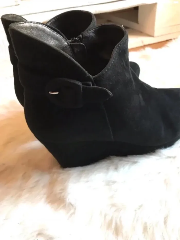 Bottines noires compensées Bisous confiture 38 - photo numéro 4