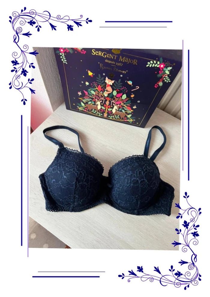 Soutien gorge marine Etam 95D coque fine