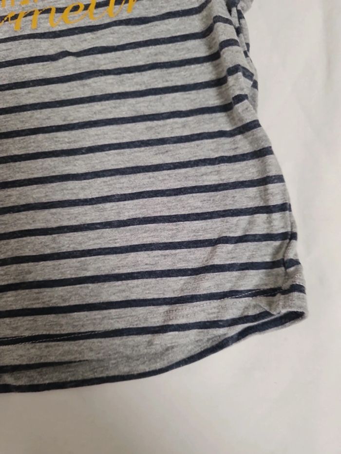 T-shirt ML rayé 12 mois TAO - photo numéro 7