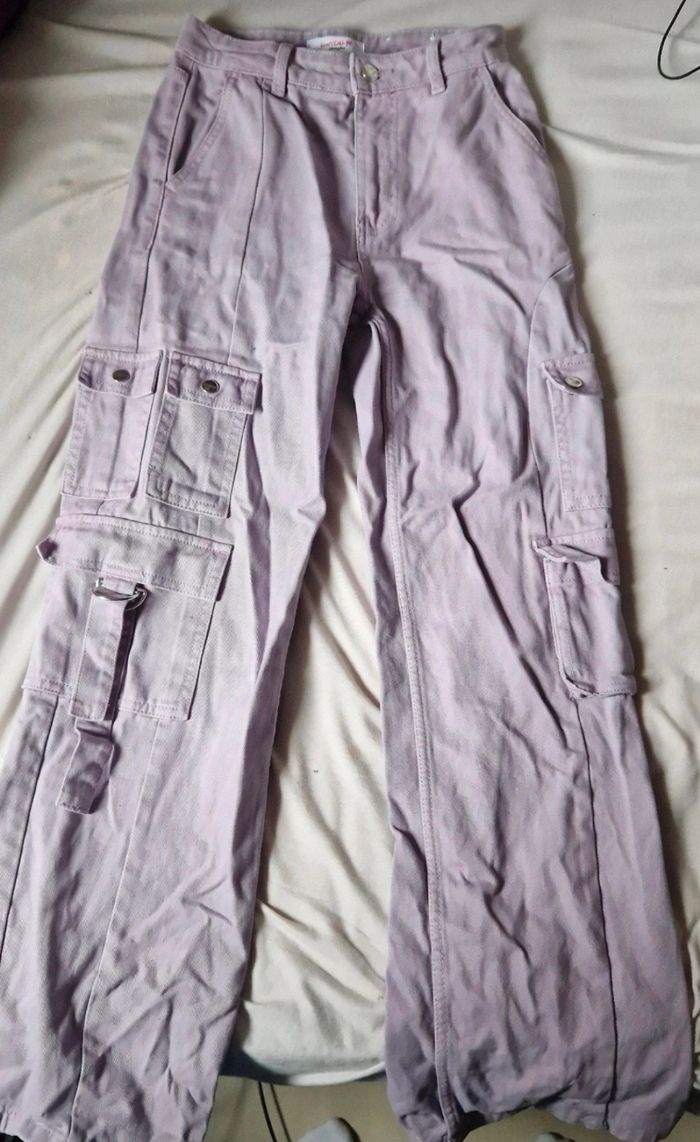 Jean cargo Lilas Jennyfer - photo numéro 1