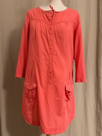 Chemise longue / Tunique rose / robe - Cop copine - T. 40