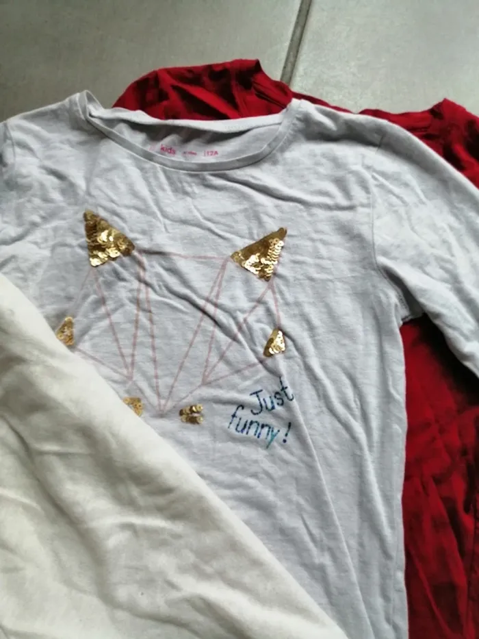 Lot 4 t-shirt manche longue 12 ans - photo numéro 5