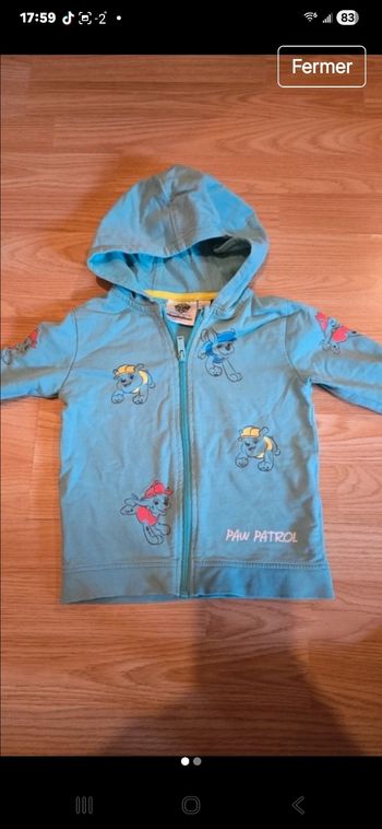 Gilet pat.patrouille 4 ans