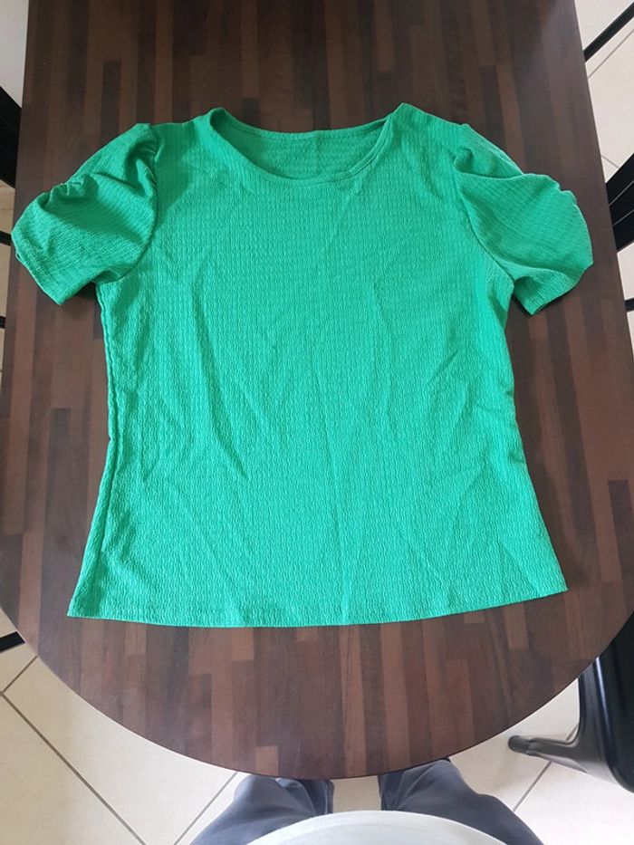 Haut peplum shein vert