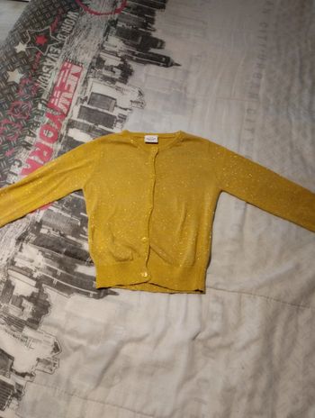 Gilet fin jaune pailleté Tape à l'oeil