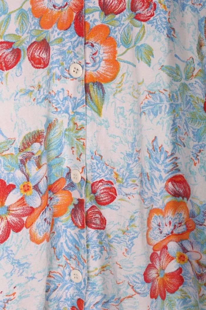 Chemise vintage 80-90's en coton motif fleuri (#250017) - photo numéro 5