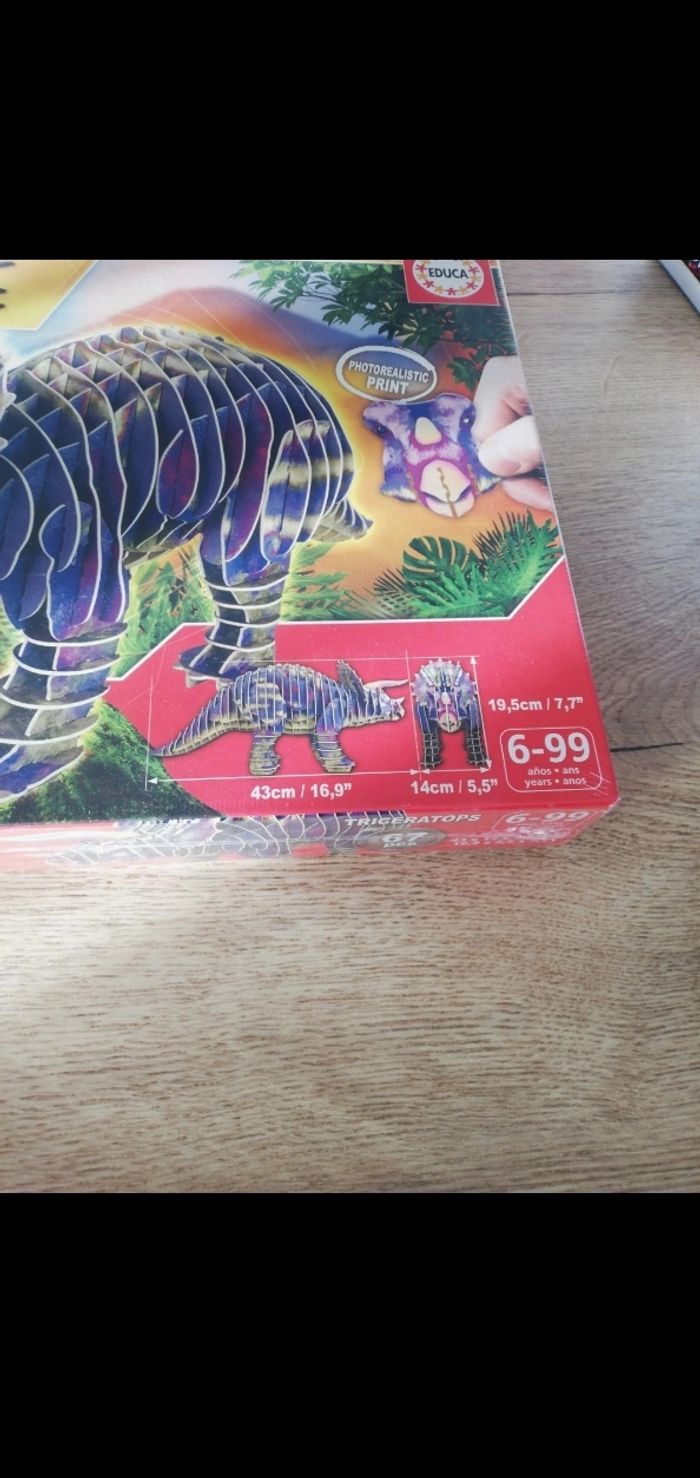 Puzzle 3d triceratops - photo numéro 2