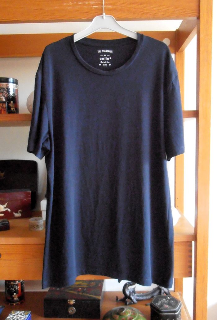 T-shirt noir homme, Celio, taille M, manches courtes - photo numéro 6