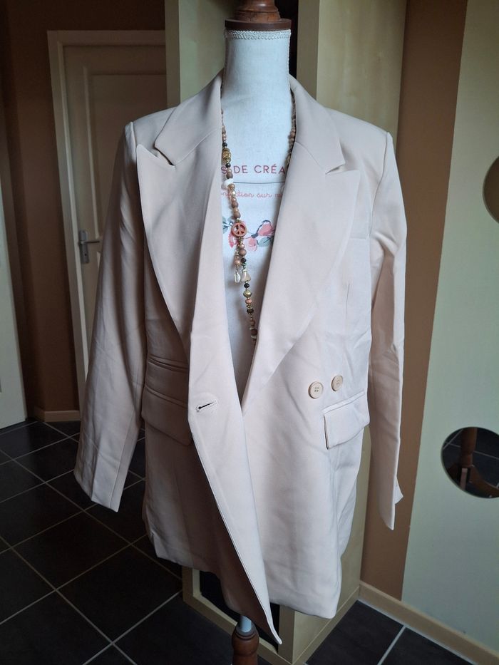 Veste blazer beige 42 neuve - photo numéro 3