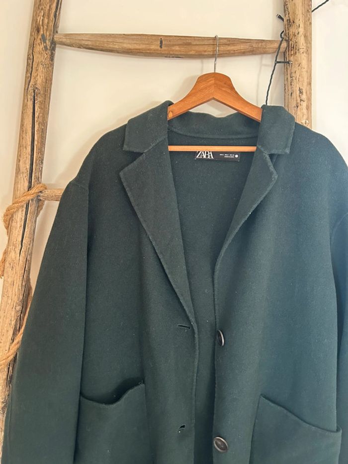 Manteau Zara vert sapin taille S - photo numéro 3
