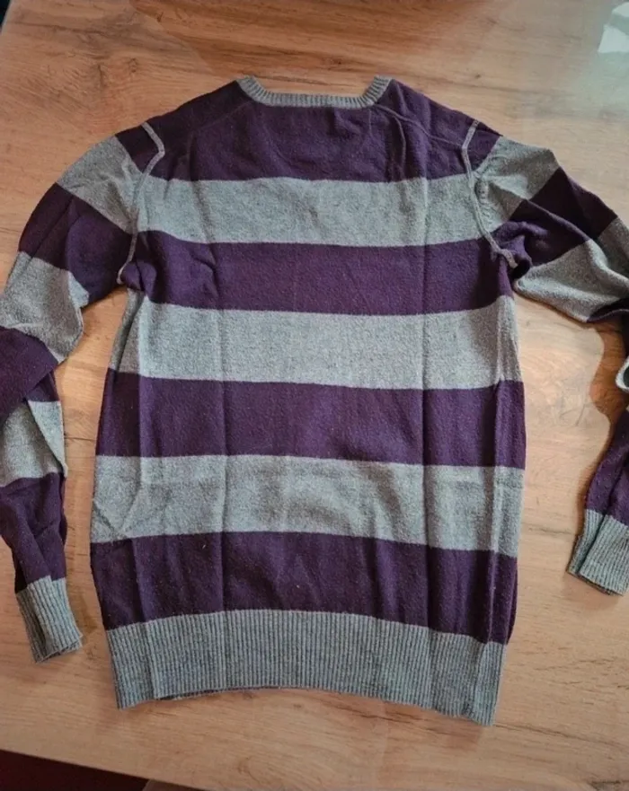 Pull homme a rayures celio S - photo numéro 3