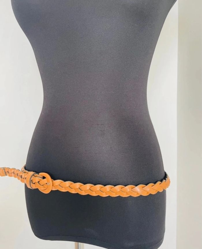 👍 Ceinture Tressée. Marron clair . Ajustable. 36/40. - photo numéro 8