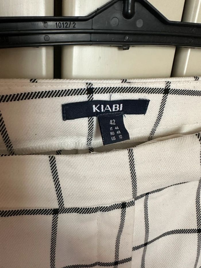 Pantalon cigarette à carreaux Kiabi 42 - photo numéro 3