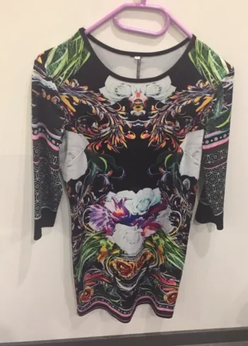 Robe multicolore sexy moulante