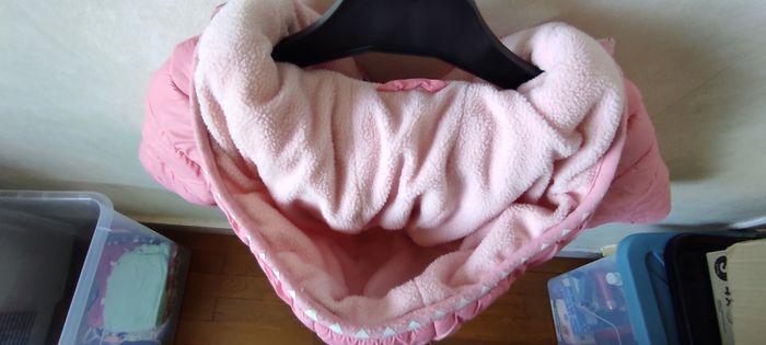 Manteau doudoune rose intérieur polaire 2 ans 86cm - photo numéro 5