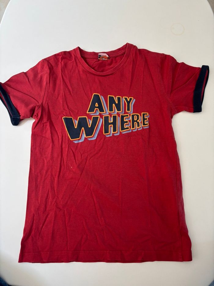 TEE shirt rouge manches courtes tao 10ans