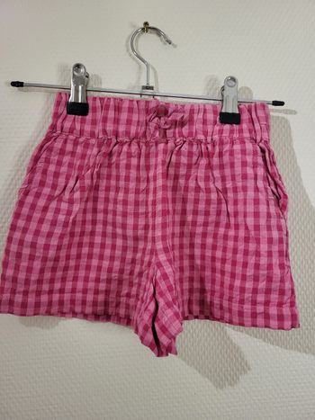 Short rose a carreaux