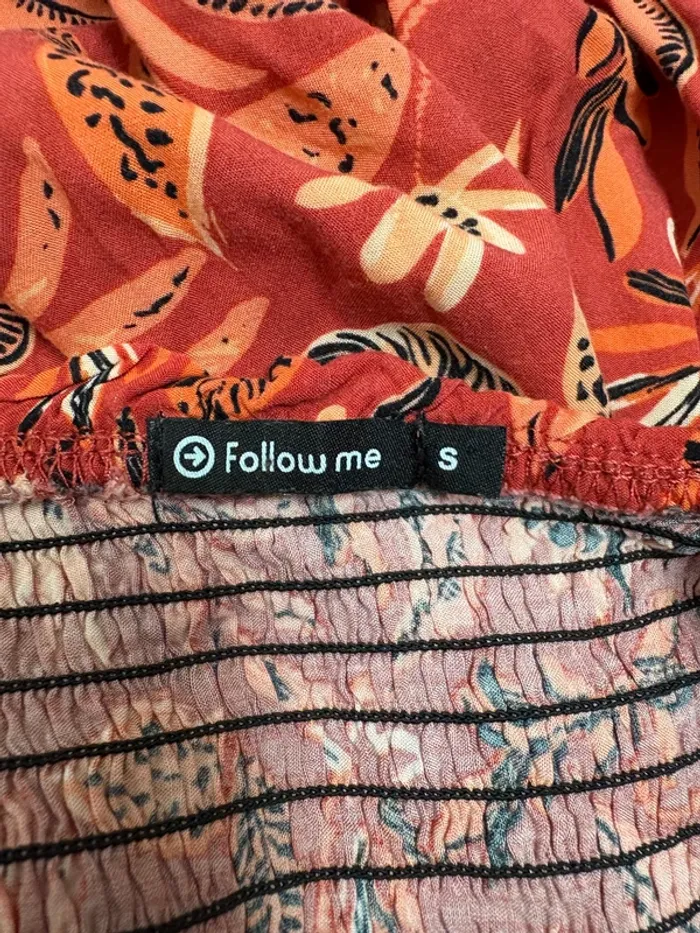 Robe longue Follow Me | Rouge et orange | Taille 36 - photo numéro 3
