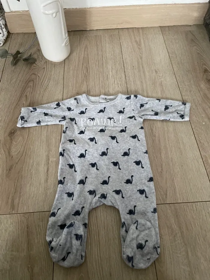 Pyjama velours gris