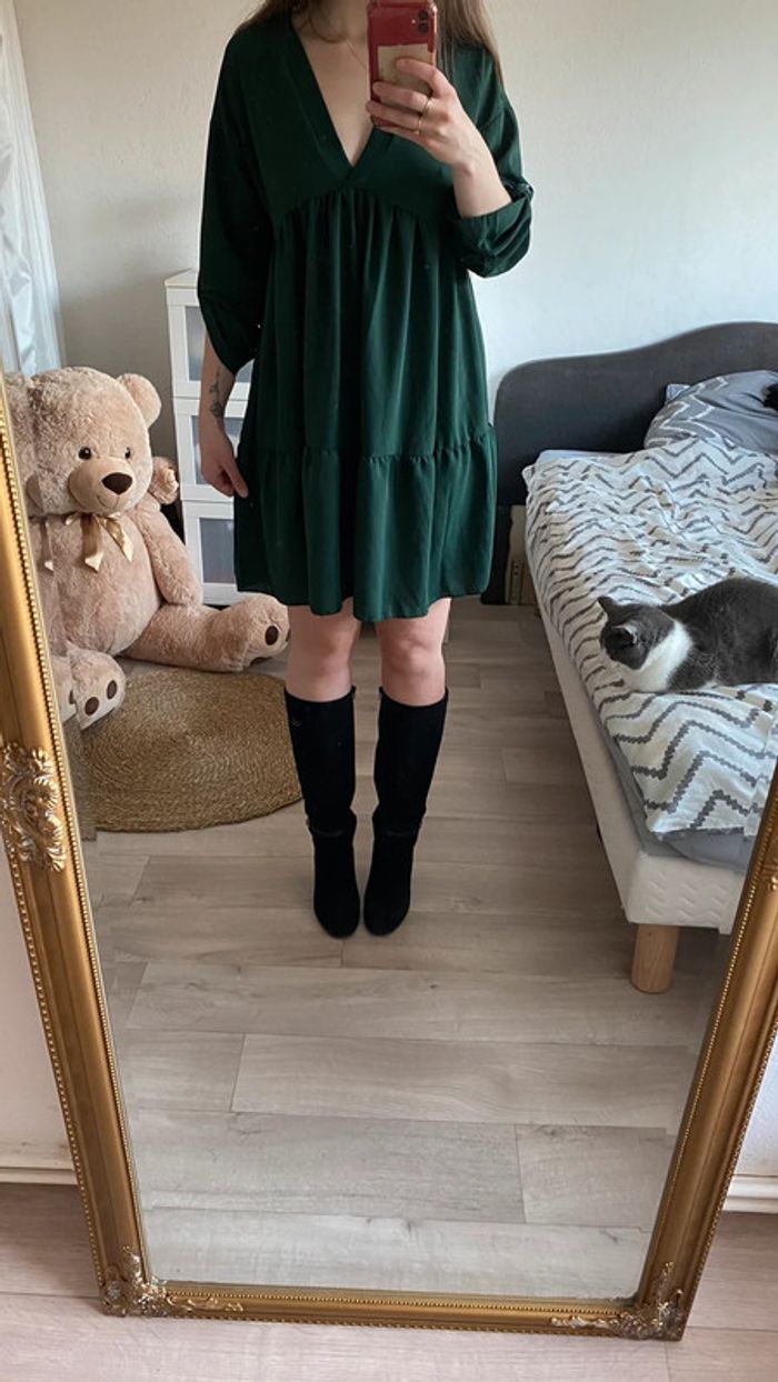 Bottes en cuir daim hautes - photo numéro 6