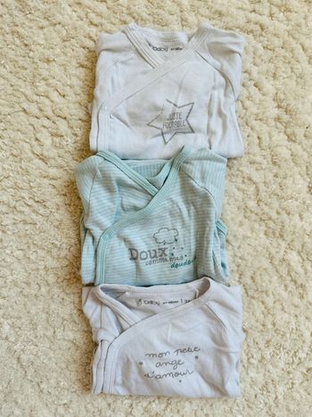 Lot de 3 bodies mixte 3 mois