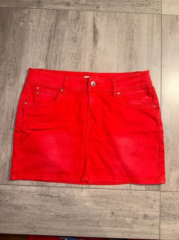 Jupe courte en jeans élastique