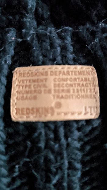 Bonnet Redskins noir