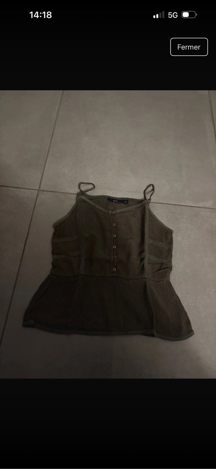 Débardeur kaki taille 12 ans Kiabi