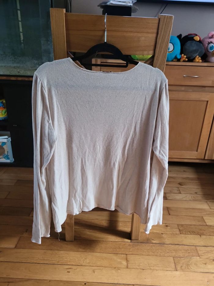 Pull fin beige - photo numéro 3