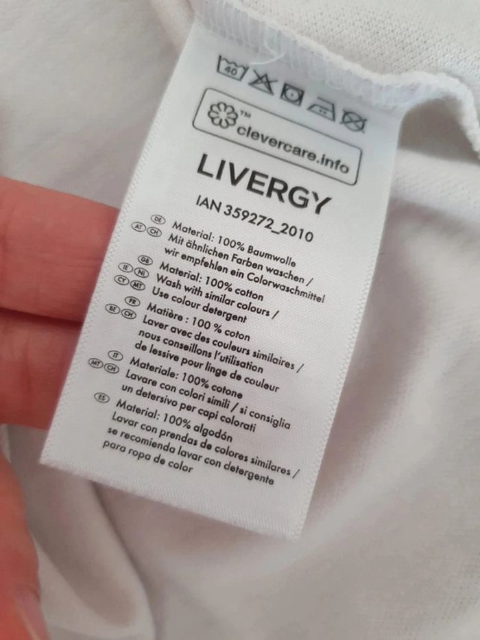 Polo blanc livergy taille L 40 homme en coton - photo numéro 7
