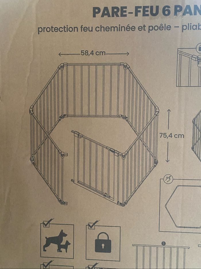 Neuf Grande Barrière de sécurité 360cm Protection pour Enfants/Animaux de Poêle à bois/escaliers - photo numéro 2