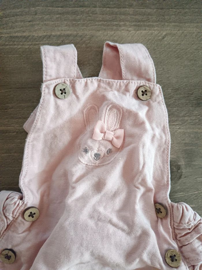 🌞 salopette short rose pâle 1 mois orchestra - photo numéro 3
