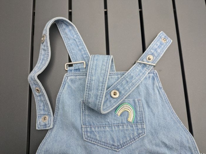 Salopette jean short été courte fille 5 ans - photo numéro 3