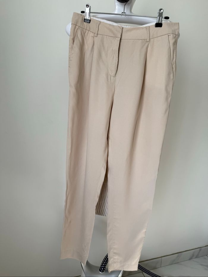 pantalon chino beige