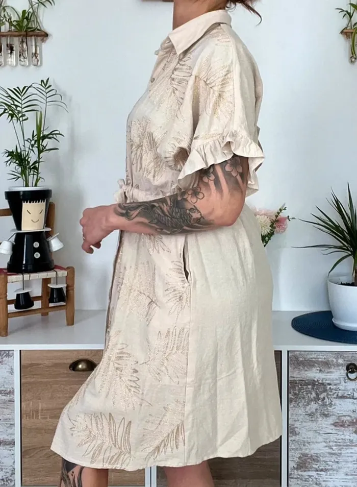SOLDE Robe courte 100% coton taille 2; taille 44 - Christy - Neuf - photo numéro 4
