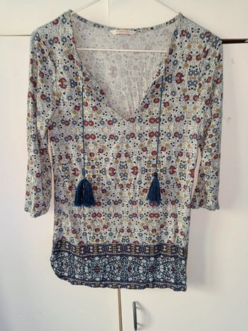 Maillot manches 3/4 camaïeu