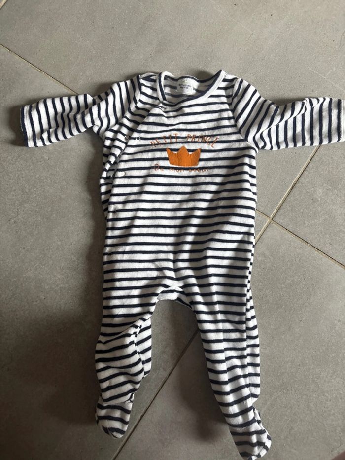 Pyjama rayé petit prince de mon cœur