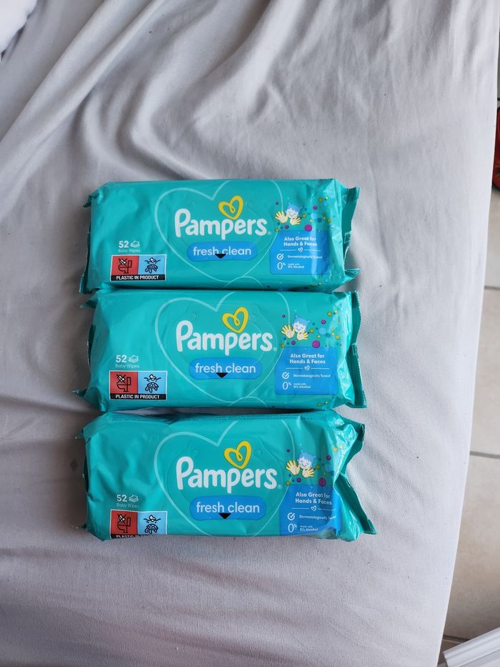 Lot linguettes pampers fresh clean